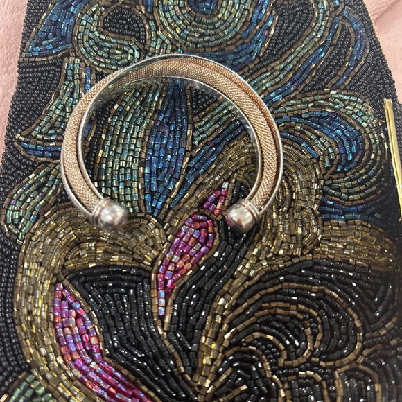 Tiffany & Co Polished Sterling Silver And Mesh Twist Cuff Bracelet 37.5 Grams - Picture 10 of 10